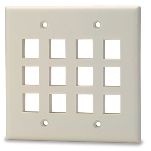 12-Port Double Gang Faceplate (DKF-12)