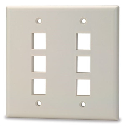 6-Port Double Gang Faceplate (DKF-6)