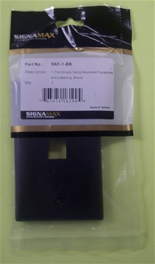 1-Port Single Gang Keystone (SKF-1-BK)