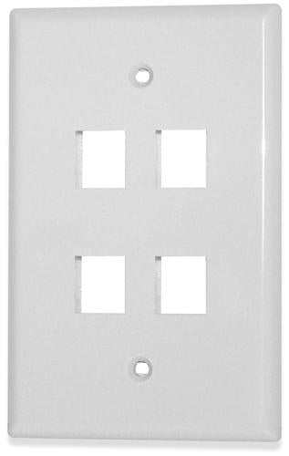 4-Port Single Gang Oversize (SKFM-4-WH)