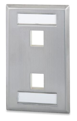 2-port single-gang s.steel (SSKFL-2)