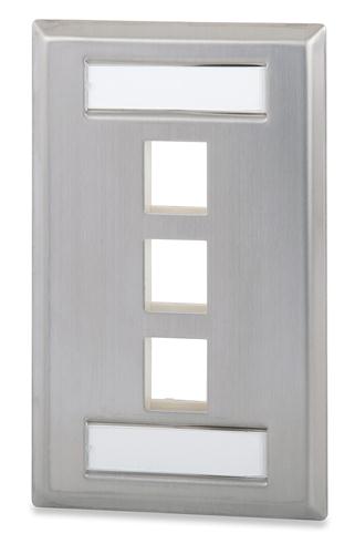 3-port single-gang s.steel (SSKFL-3)