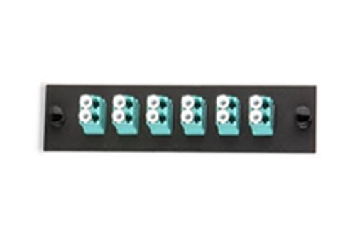 UFE-B-06LC-G 12 Fiber (6 Duplex) LC MM 10G Adapter Plate Aqua (UFE-B-06LC-G)