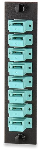 UFE-B-08SC-G 8 Fiber (8 Simplex) SC MM 10G Adapter Plate Aqua (UFE-B-08SC-G)