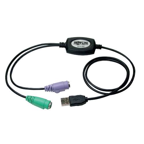 USB to PS/2 Adapter for Keyboard and Mouse (tripp_B015-000)