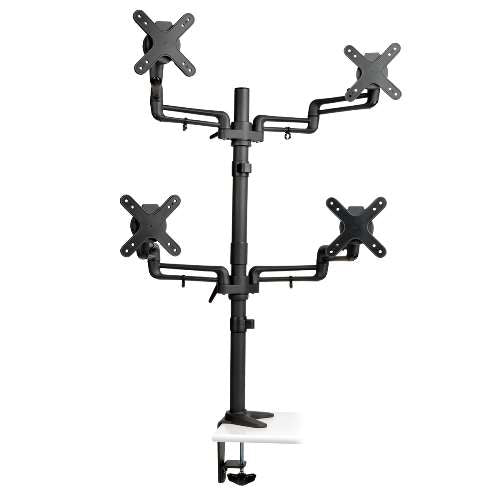 Quad Full-Motion Flex Arm Desk Clamp for 13" to 27" Flat-Screen Displays (tripp_DDR1327SQFC)