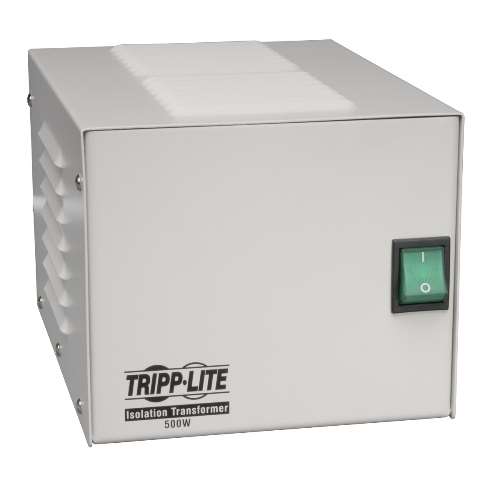 Isolator Series 120V 500W UL60601-1 Medical-Grade Isolation Transformer with 4 Hospital-Grade Outlets (tripp_IS500HG)