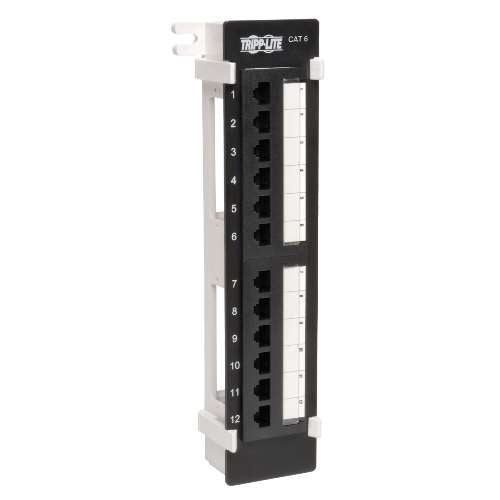 12-Port Cat6/Cat5 Wall-Mount Vertical 110 Patch Panel (tripp_N250-012)