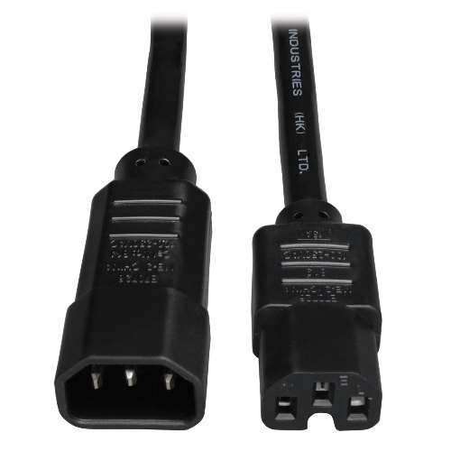 "Heavy-Duty Computer Power Cord, 16A, 14AWG (IEC-320-C14 to IEC-320-C15), 2-ft." (tripp_P018-002)