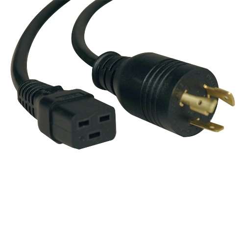 "Heavy-Duty Power Extension Cord for Servers, 20A, 12AWG (IEC-320-C19 to NEMA L5-20P), 10-ft." (tripp_P045-010)
