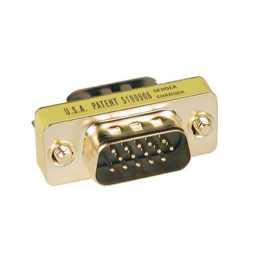 Compact/Slimline VGA Video Gender Changer (HD15 M/M) (tripp_P158-000)