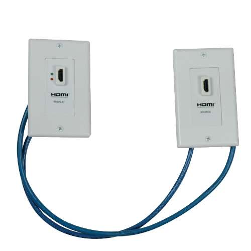 HDMI over Dual Cat5/Cat6 Extender Wall Plate Kit with Transmitter and Receiver (tripp_P167-000)