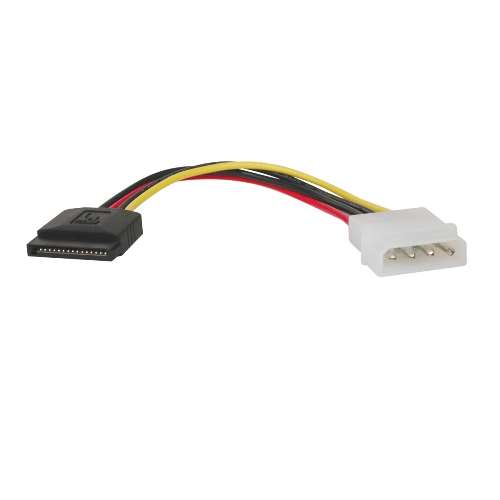 "Serial ATA (SATA) Power Cable (4Pin Molex to 15pin), 6-in." (tripp_P944-06I)