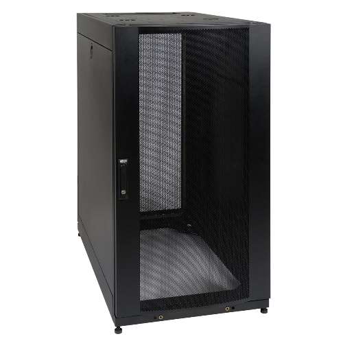 25U SmartRack Stand-Depth Rack Enclosure Cabinet with doors/side panels & shock pallet shipping (tripp_SR25UBSP1)