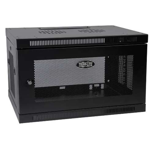 "SmartRack 6U Wall-Mount Standard-Depth Rack Enclosure Cabinet, Black" (tripp_SRW6U)