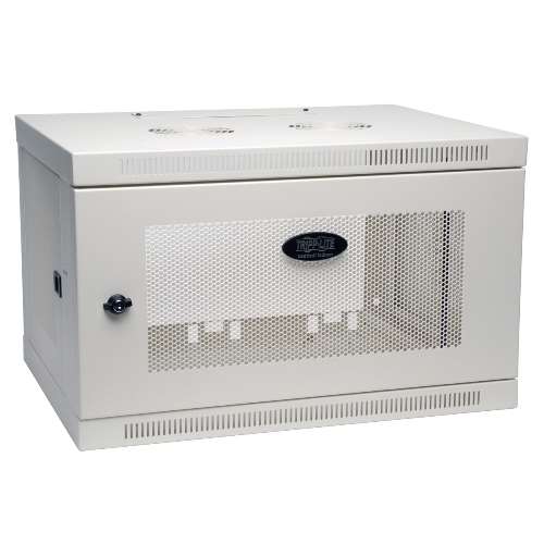 "SmartRack 6U Wall-Mount Standard-Depth Rack Enclosure Cabinet, White" (tripp_SRW6UW)