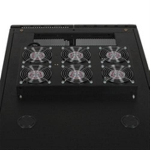 SmartRack Roof-Mounted Fan Panel - 6 208/240V high-performance fans; 420 CFM; C14 inlet (tripp_SRXFANROOF)