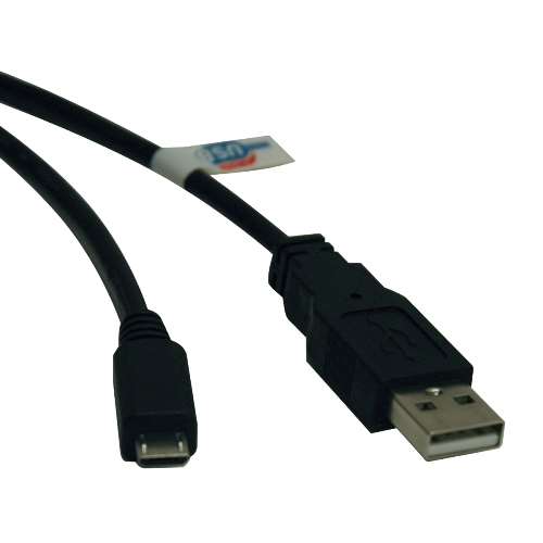 "USB 2.0 Hi-Speed A to Micro-B Cable (M/M), 6-ft." (tripp_U050-006)