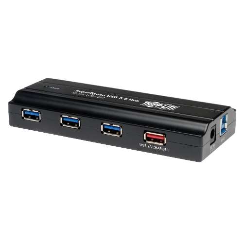7-Port USB 3.0 SuperSpeed Hub with Dedicated 2A USB Charging Port (tripp_U360-007)