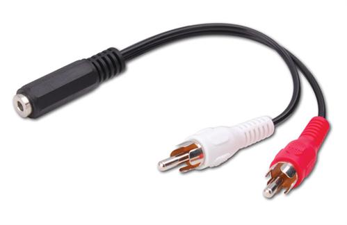 3.5 mm Stereo Jack to 2-RCA Male Plugs "Y" Adapter (110422X)