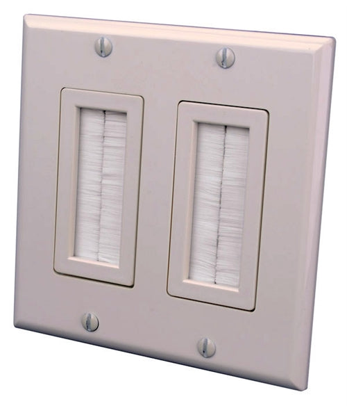 Decor Style Brush Bulk Cable Wall Plates (120825X)