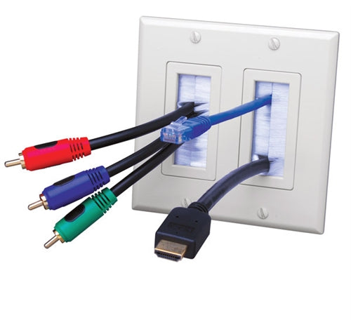 Decor Style Brush Bulk Cable Wall Plates (120827X)