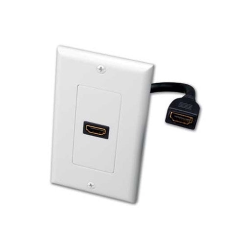 Single HDMI® Pigtail Decor Wall Plate (120931X)