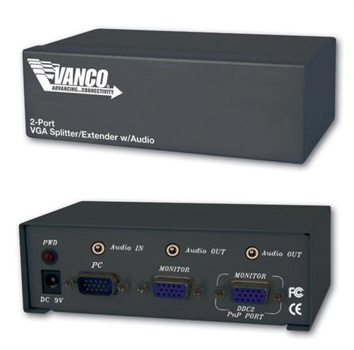 S-VGA 1x2 Splitter with Audio (280442)