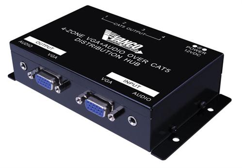 4 Zone VGA+Audio over Cat5e/Cat6 Distribution System (280547)