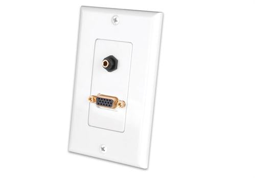 S-VGA and 3.5 mm Stereo Jack Decor Wall Plate (281212X)