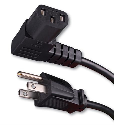 Right Angle Flat Panel TV Power Cord (339003)