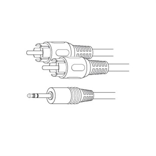 3.5 mm Stereo Plug to Dual RCA Plugs "Y" Adapter (AC3W)