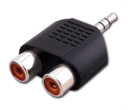 3.5 mm Stereo Plug to (2) RCA Female Jacks Adapter (AD543X)