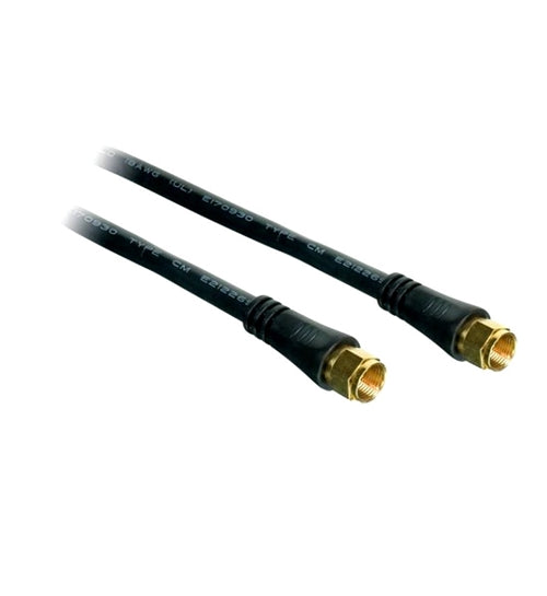 "Vanco FFRG6U50 RG6 "F" Type Plug to "F" Type Plug Coaxial Cable (Black, 50 Feet): Electronics" (FFRG6U50)