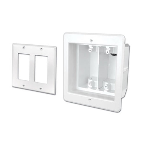 Vanco TVB2GW Recessed Dual Gang Indoor InBox for Plasma and LCD Televisions: Electronics (TVB2GW)